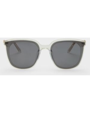 Charles & Keith Paige Bow Square Sunglasses - Grey