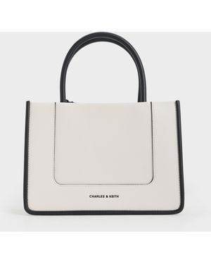 Charles & Keith Mini Daylla Tote Bag - White
