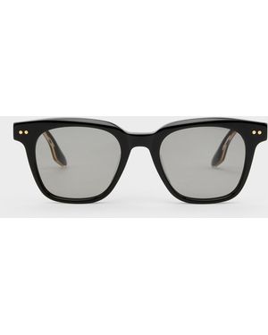 Charles & Keith Bianca Square Sunglasses - Black