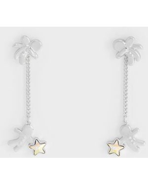 Charles & Keith Athalia Gingerbread-Fairy Drop Earrings - White