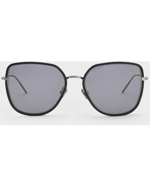 Charles & Keith Lisbeth Butterfly Sunglasses - Grey