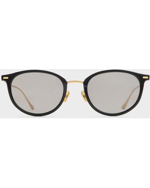 Charles & Keith Minnow Metal-Rim Round Sunglasses - Black