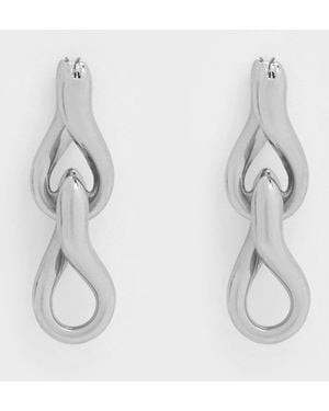 Charles & Keith Kris Chain-Link Drop Earrings - Metallic