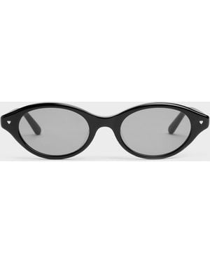 Charles & Keith Pecola Oval Sunglasses - Black