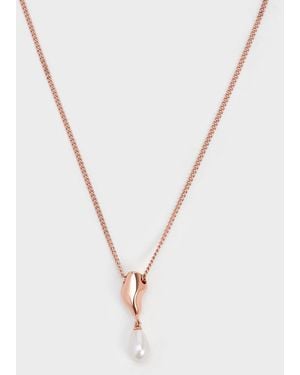 Charles & Keith Corrine Teardrop Pearl Necklace - White