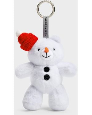 Charles & Keith Dodie Snow-Bear Charm - White