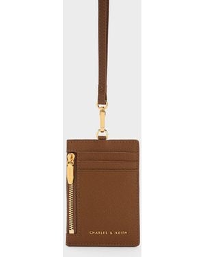 Charles & Keith Twilia Side-zip Card Holder - White