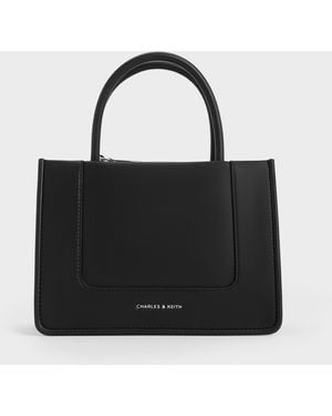 ★CHARLES&KEITH Mini Daylla Canvas Tote Bag/送料込 Tan Mini Daylla Canvas Tote Bag - CHARLES & KEITH CA