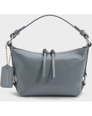 Charles & Keith Tatiana Tassel Hobo Bag - Blue