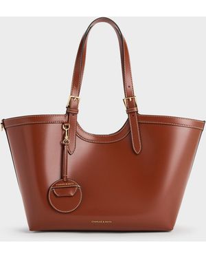 Charles & Keith Enola Tote Bag - Brown