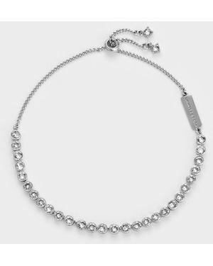 Charles & Keith Paige Crystal Tennis Bracelet - White