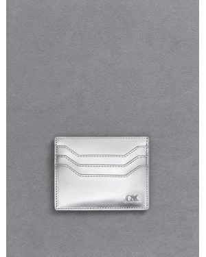 Charles & Keith Carli Metallic Leather Multi-slot Card Holder - Grey