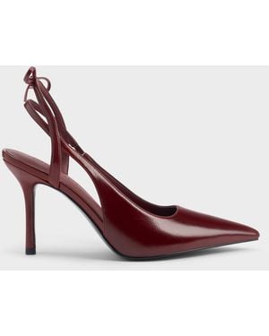 Charles & Keith Back-Bow Slingback Pumps - Pink