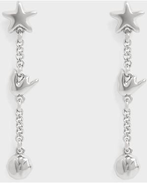 Charles & Keith Orinda Crystal Drop Earrings - Natural