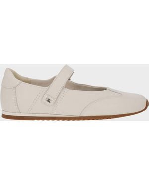 Charles & Keith Jace Leather Mary Janes - White
