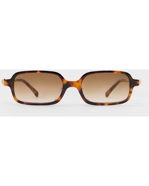 Charles & Keith Sable Knot Rectangular Sunglasses - Multicolour