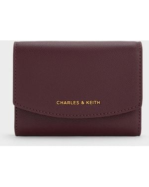 ★CHARLES&KEITH★Curved Front Flap Wallet /送料込 Charles & Keith Briony Curved Flap Wallet in Brown | Lyst UK