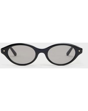 Charles & Keith Pecola Oval Sunglasses - Black