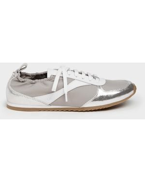 Charles & Keith Jace Metallic Sneakers - White