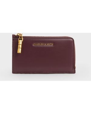Charles & Keith Cesia Zip-Around Card Holder - Purple
