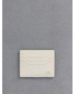 Charles & Keith Carli Leather Multi-slot Card Holder - Grey