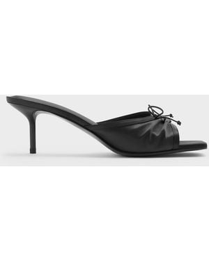 Charles & Keith Sadira Satin Heeled Mules - Multicolour