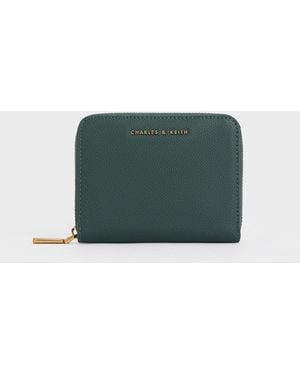 Charles & Keith Basic Square Wallet - Green