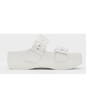 Charles & Keith Bunsy Double-strap Sports Sandals - White
