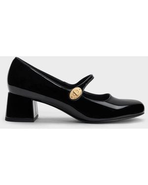 Charles & Keith Hettie Patent Mary Jane Pumps - Black