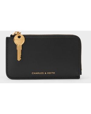 Charles & Keith Lane Key Zip-Around Wallet - White