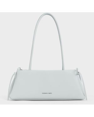 Charles & Keith Hazel Bow Elongated Trapeze Shoulder Bag in