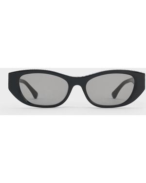 Charles & Keith Daenerys Cat-Eye Sunglasses - Grey