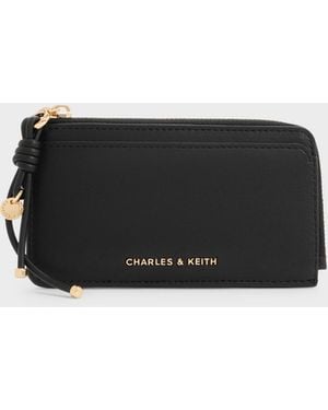 Charles & Keith Everleigh Zip-around Card Holder - Black