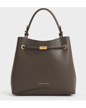 Charles & Keith Sybill Geometric Bucket Bag - Multicolour