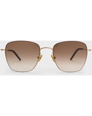 Charles & Keith Miranda Square Sunglasses - White