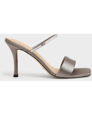 Charles & Keith Gem Heeled Mules - Multicolor