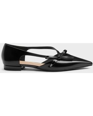 Charles & Keith Anastasia Leather D'Orsay Flats - Multicolor