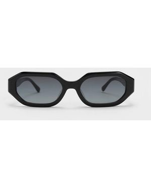 Charles & Keith Gabine Oval Sunglasses - Black