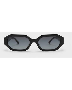 Charles & Keith Gabine Oval Sunglasses - Black