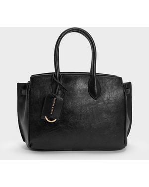 Charles & Keith Ginevra Tote Bag - Black