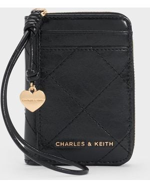 Charles & Keith Apfra Quilted Wristlet - Black