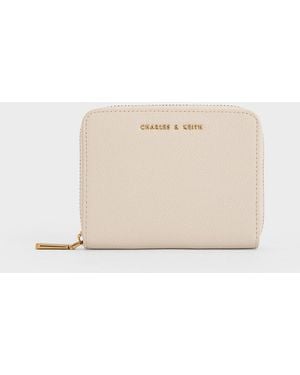 Charles & Keith Basic Square Wallet - Natural