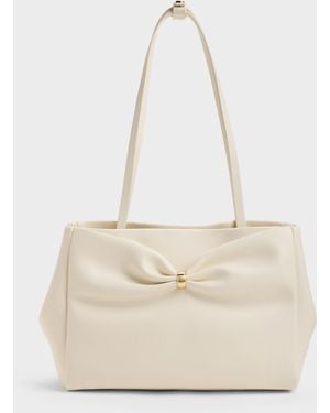 Charles & Keith Halsey Ruched Tote Bag - Natural