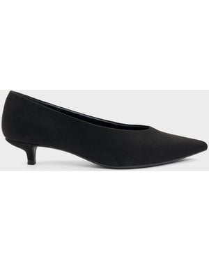 Charles & Keith Emelia Faux Suede Kitten Heels - Multicolor