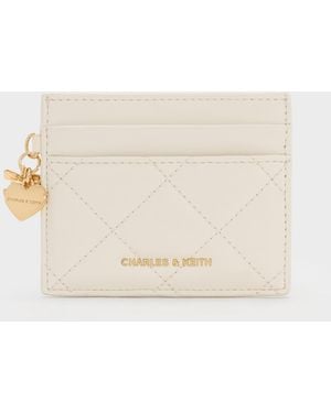 Charles & Keith Arrietty Quilted Card Holder - Natural