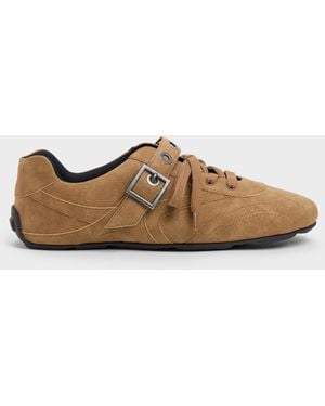Charles & Keith Jollie Grommet Mary Jane Trainers - Brown