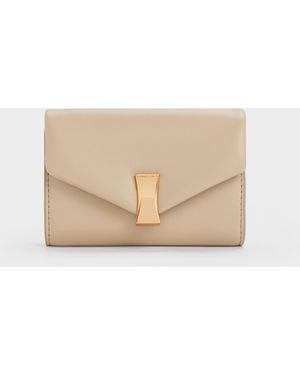Charles & Keith Lilibet Chain-Strap Wallet - Natural