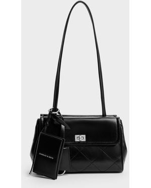 Charles & Keith Apfra Quilted Tote Bag - White