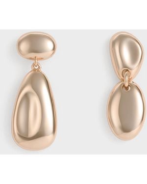 Charles & Keith Donora Sculptural Drop Earrings - White