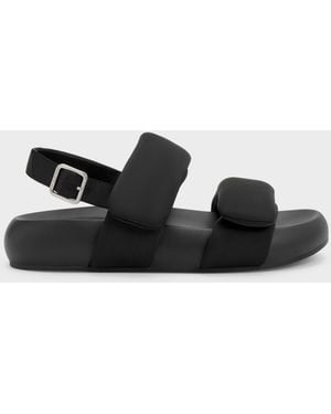 Charles & Keith Double-Strap Slingback Sandals - Black